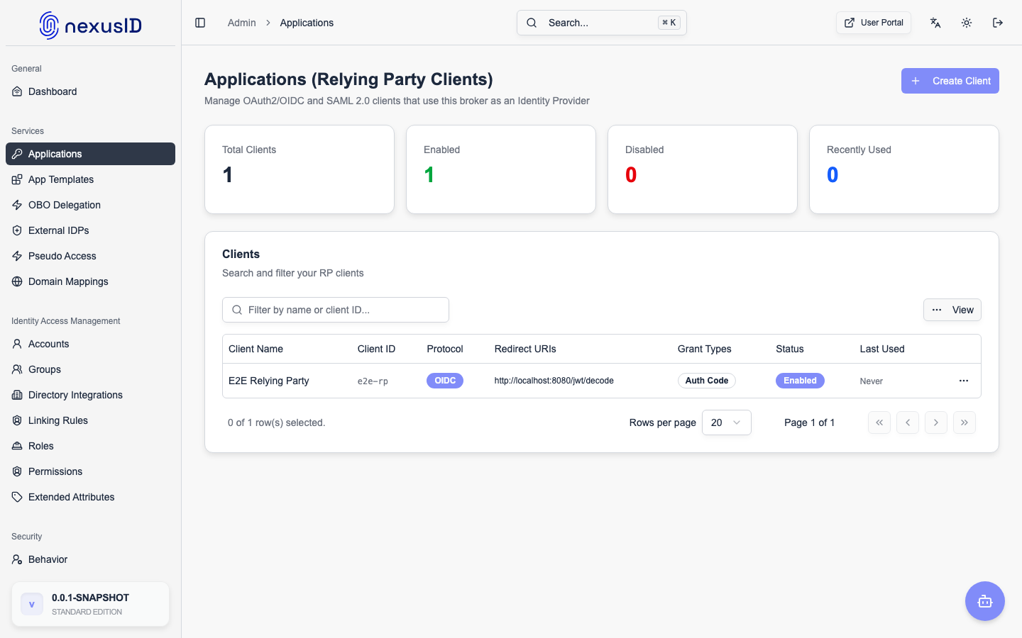 Applications Console