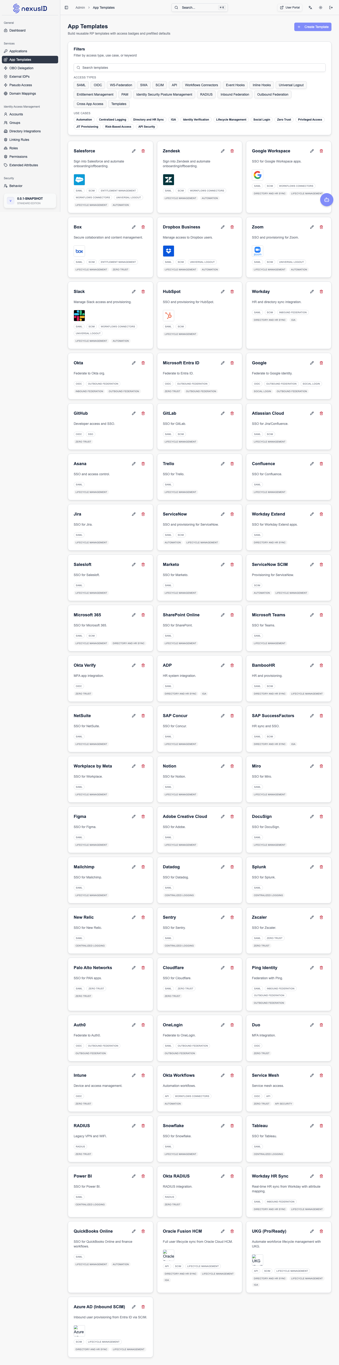 App Templates Console