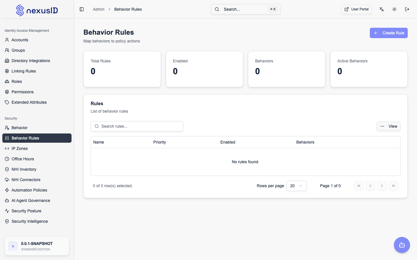 Behavior Rules Console