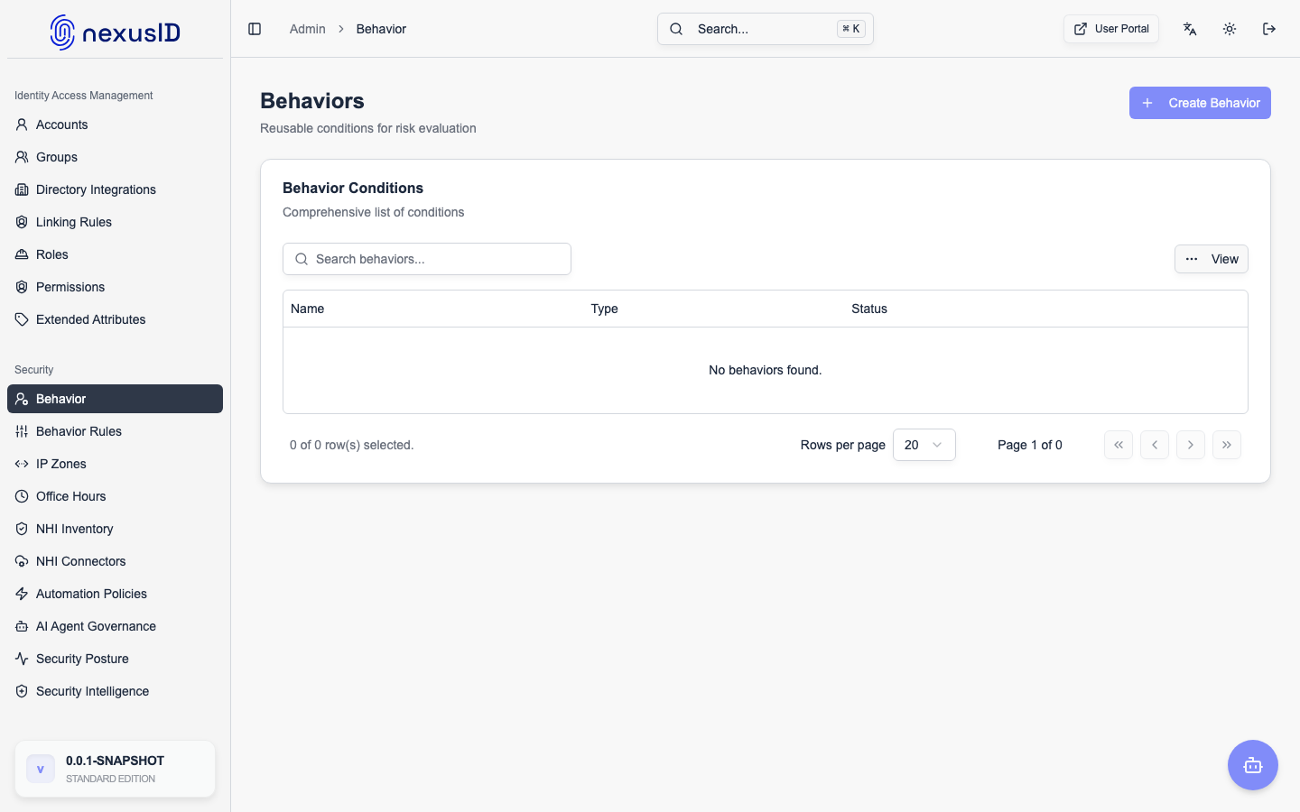 Behavior Monitoring Console