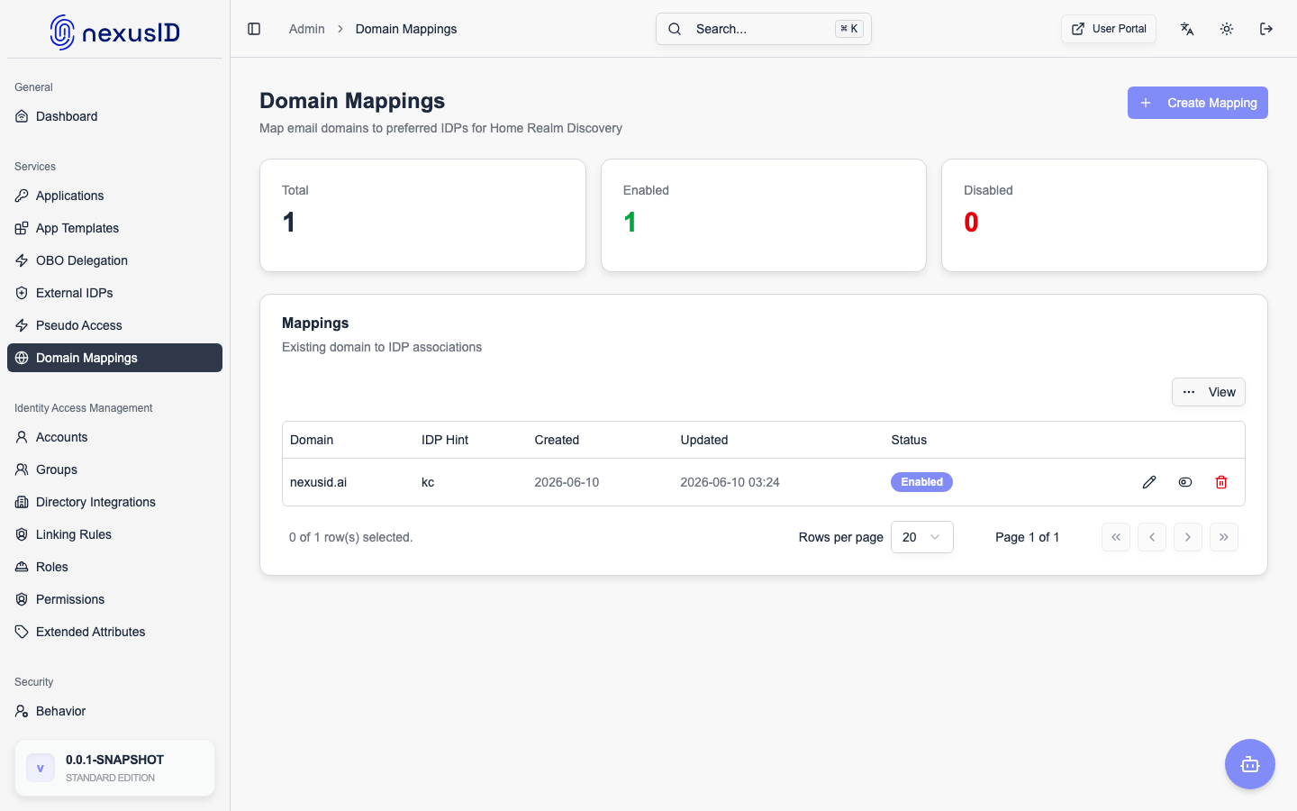 Domain Mappings Console