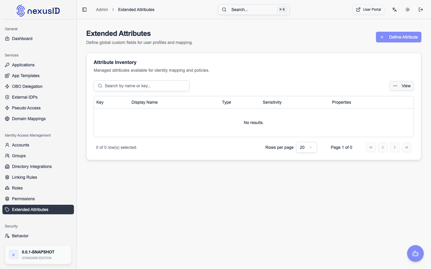 Extended Attributes Console