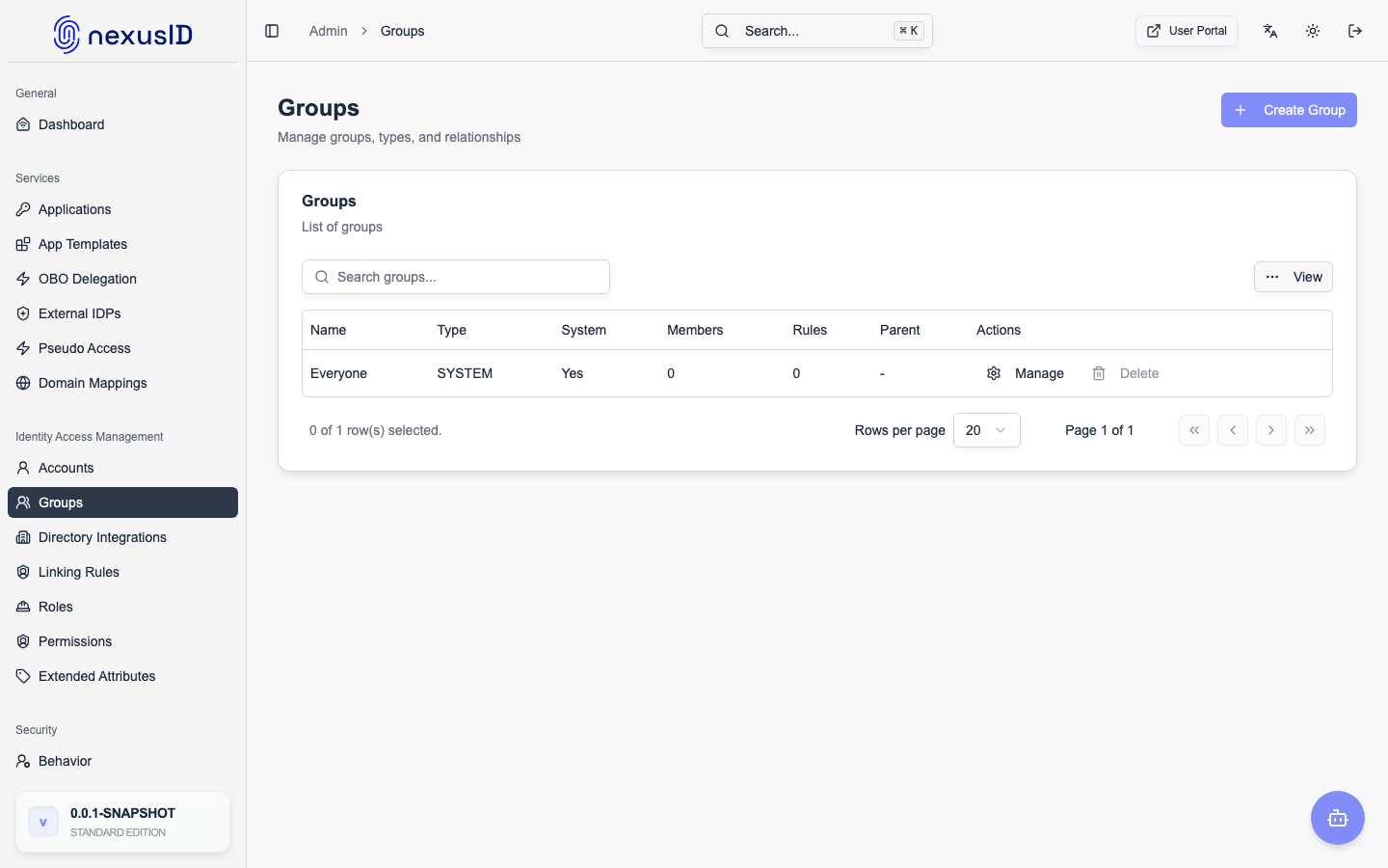 Groups Console