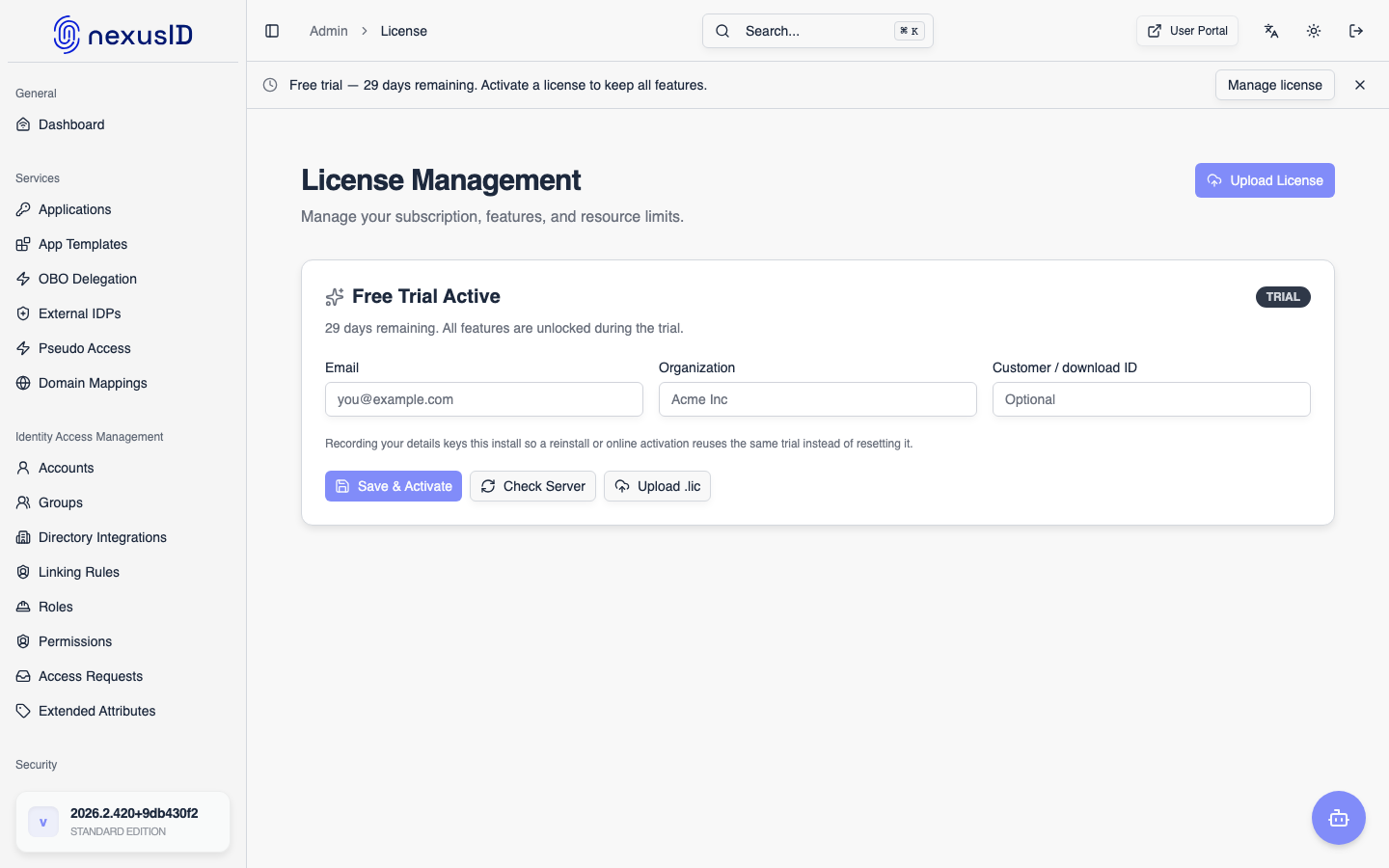 License Console