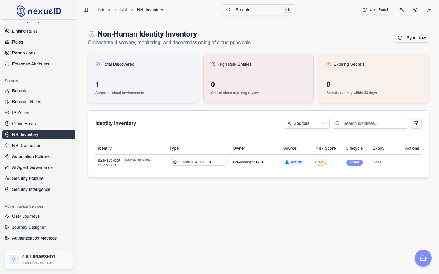 NHI Inventory Console