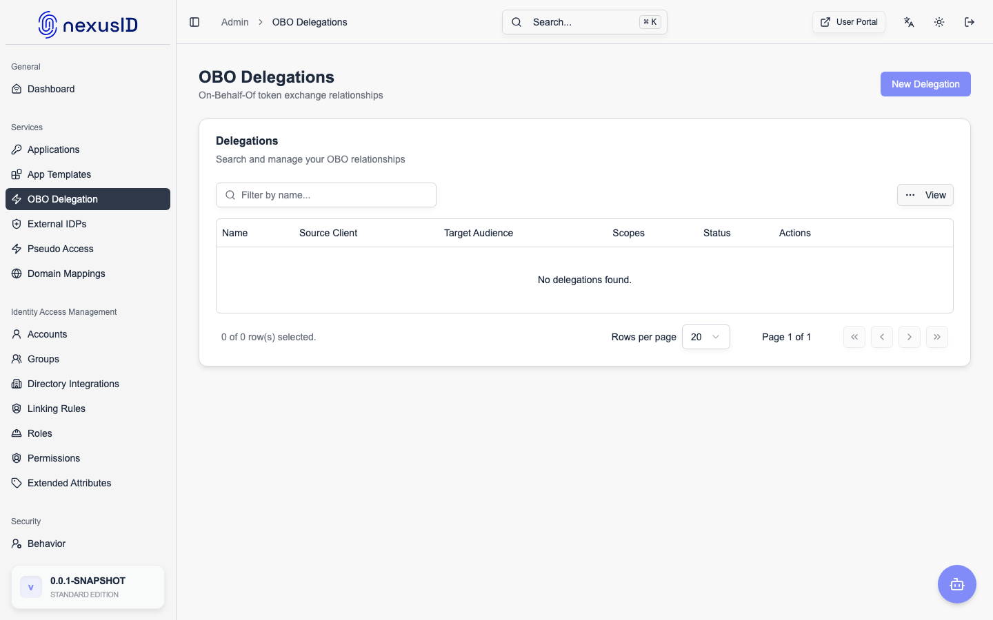 OBO Delegations Console